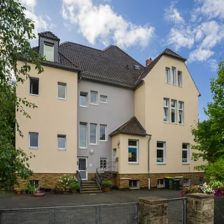Außenansicht der evangelischen Kindertagesstätte Marienkirche in Kassel-Bettenhausen.